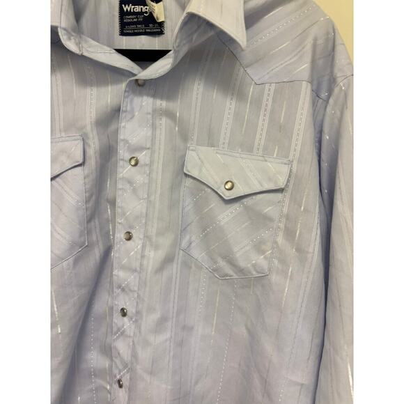 Vintage Wrangler Cowboy Cut Pearl Snaps Button Down Shirt 90s - Picture 2 of 7